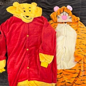 Pooh & Tigger Button Up Onesie with Zipper Bottom